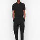Elegant Black Cotton Pique Polo Shirt