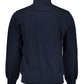 Chic Zip-Up Cotton Sweatshirt in Blue