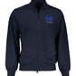 Chic Zip-Up Cotton Sweatshirt in Blue