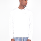 Elevated White Cotton Sweatshirt with Logo Detail