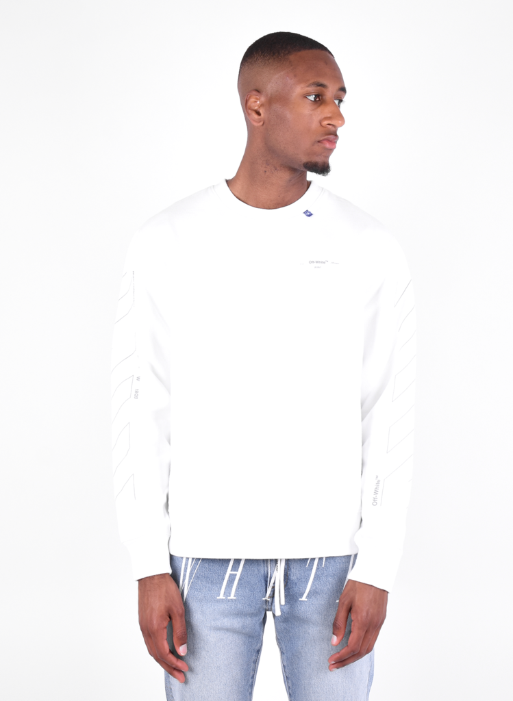 Elevated White Cotton Sweatshirt with Logo Detail