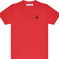 Vibrant Red Logo Cotton Jersey Tee