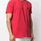 Vibrant Red Logo Cotton Jersey Tee