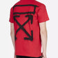Vibrant Red Logo Cotton Jersey Tee