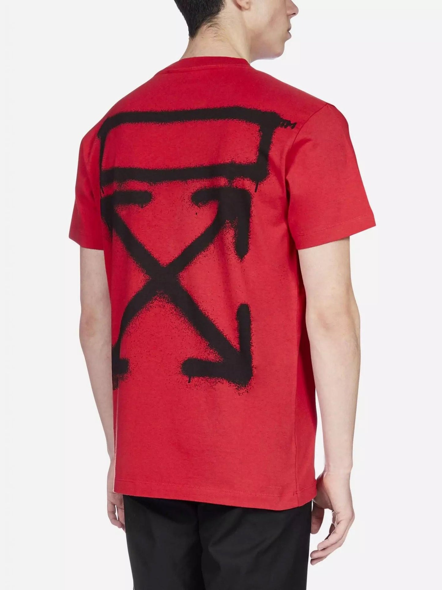 Vibrant Red Logo Cotton Jersey Tee