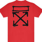 Vibrant Red Logo Cotton Jersey Tee