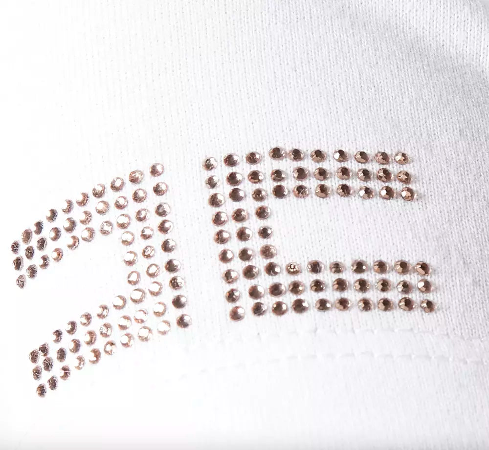 Elegant Rhinestone Studded Cotton Tee