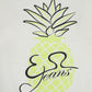 Glitter Print Chic White Tee for Women