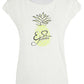 Glitter Print Chic White Tee for Women