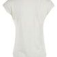 Glitter Print Chic White Tee for Women