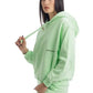 Chic Green Cotton Hooded Sweatshirt