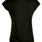 Elegant Black Glitter Print Women's Tee