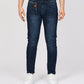 Sleek Blue Cotton Stretch Jeans