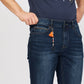 Sleek Blue Cotton Stretch Jeans