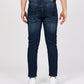 Sleek Blue Cotton Stretch Jeans