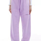Plush Cotton Sweatpants with Logo Detail