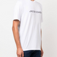 Elegant White Cotton Tee with Logo Accent