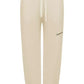 Beige Cotton Drawstring Sweatpants
