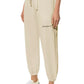 Beige Cotton Drawstring Sweatpants