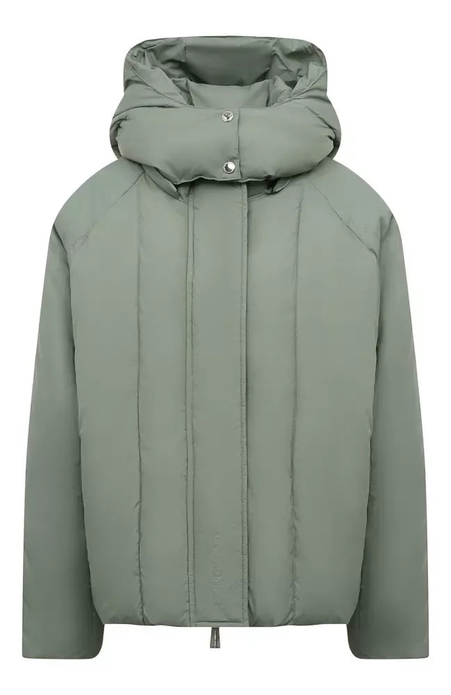 Chic Hooded Nylon Jacket - Zip & Velcro Closure