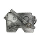 Elegant Gray Leather Crossbody Bag