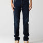 Elegant Blue Denim with Turquoise Pony Patch