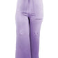 Elegant Cotton Palazzo Pants with Logo Detail