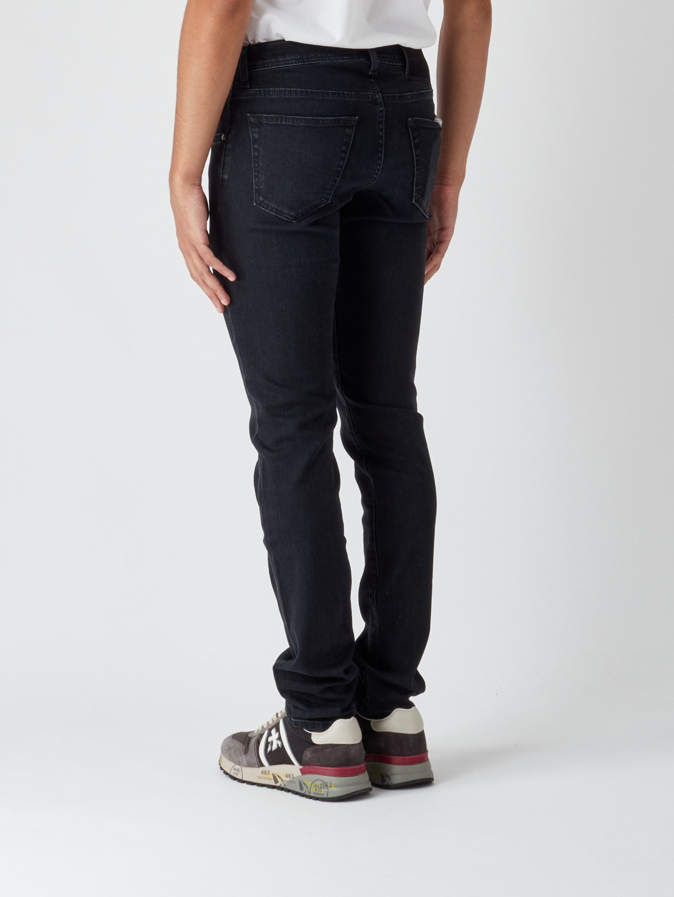 Elegant Black Super Slim Denim for Men