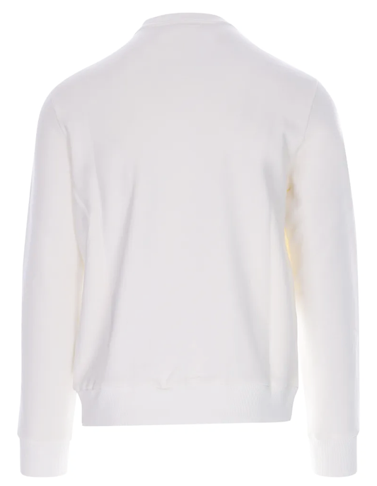 Elegant White Cotton Blend Sweatshirt