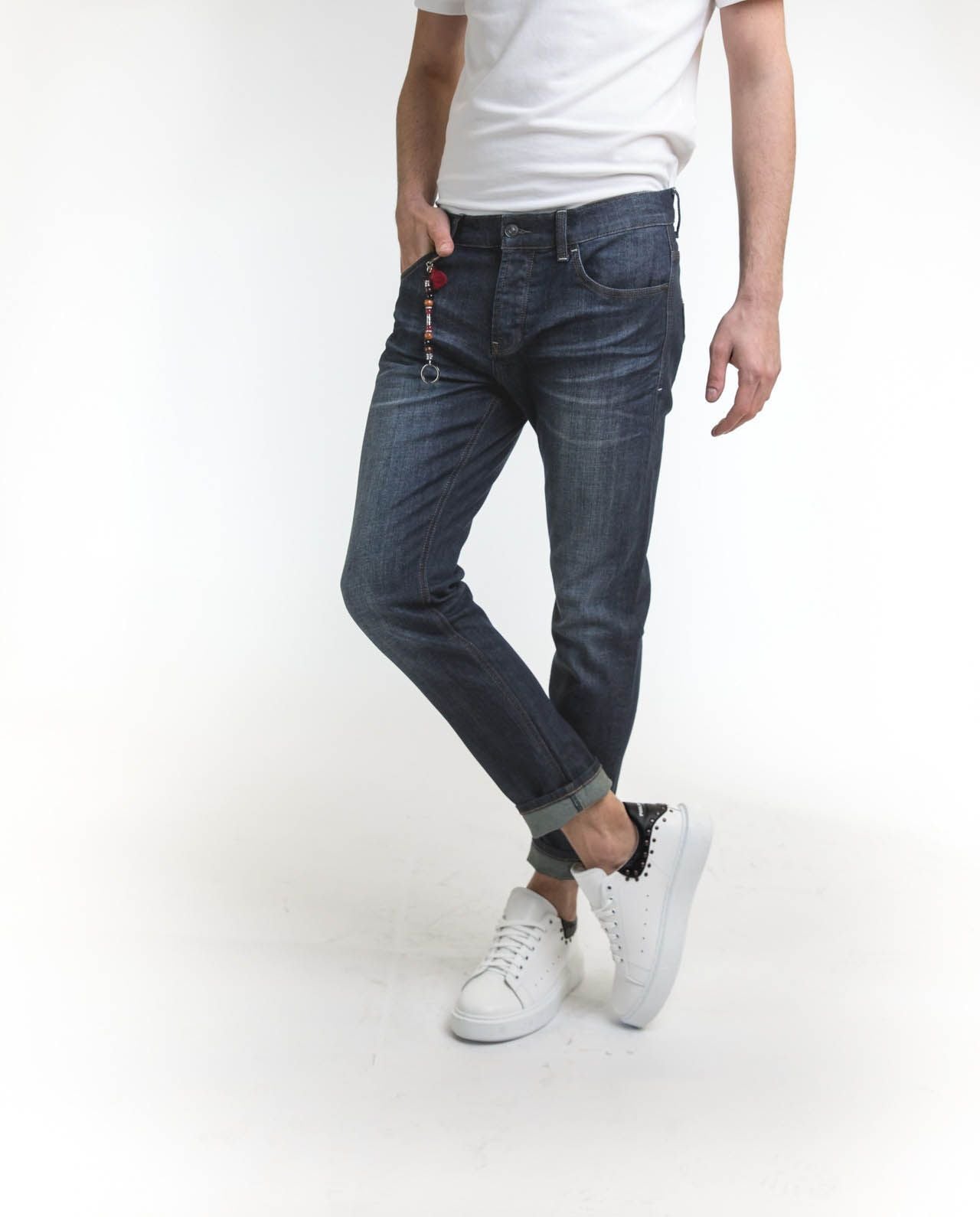 Classic Five-Pocket Blue Jeans