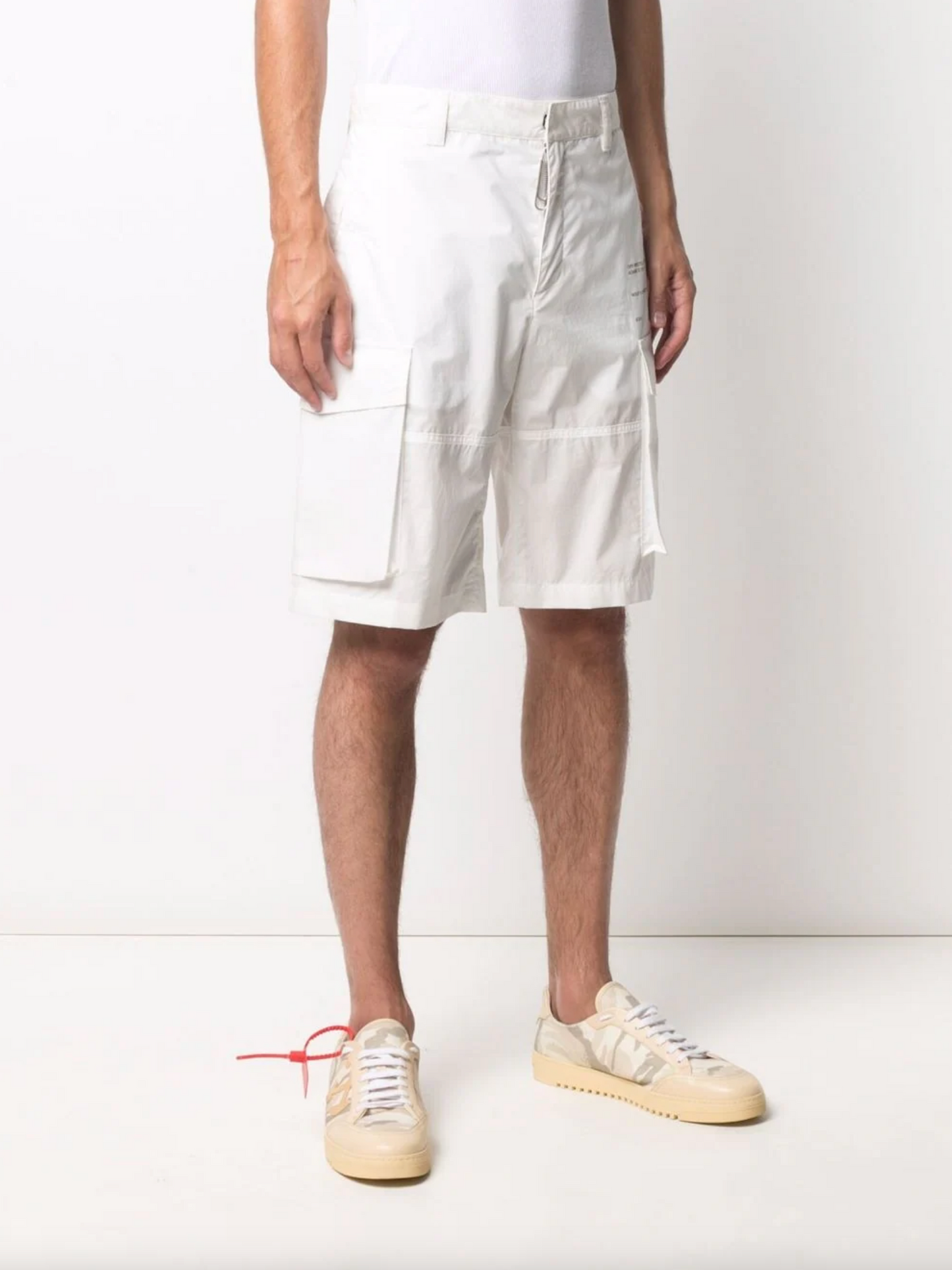 Elevated White Cargo Shorts – Pure Cotton