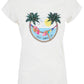Elegant White Tee with Sparkling Front Print