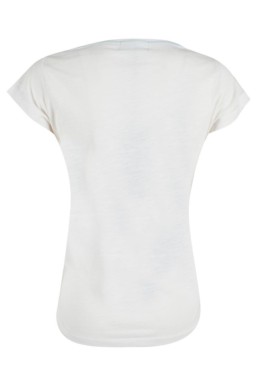 Elegant White Tee with Sparkling Front Print