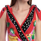 Chic Polka Dot Cotton Dress with Vibrant Patterns