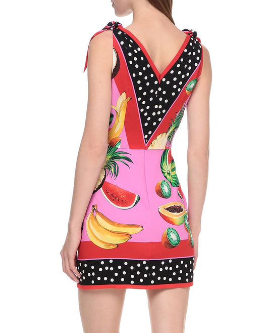 Chic Polka Dot Cotton Dress with Vibrant Patterns