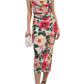 Floral Stretch Jersey Midi Elegance