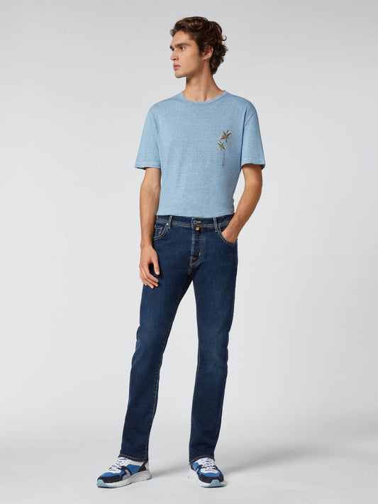 Italian Luxury Denim - Classic Blue Regular Fit