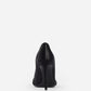 Chic Black Silk Blend Heeled Pumps