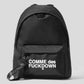Sleek Black Nylon Backpack with Front Logo