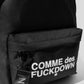 Sleek Black Nylon Backpack with Front Logo