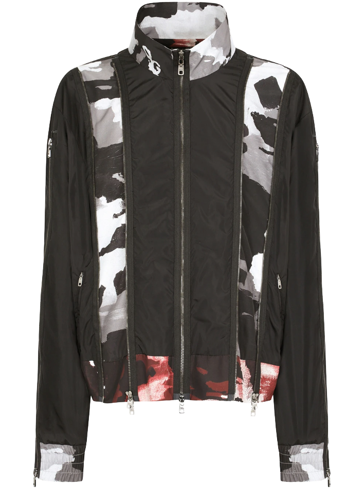 Chic Camouflage Lined Technical Jacket