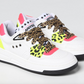 Chic Eco-Leather Sneakers with Vibrant Accents