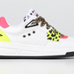 Chic Eco-Leather Sneakers with Vibrant Accents