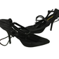 Chic Black Calfskin Pumps With Opaque Heel