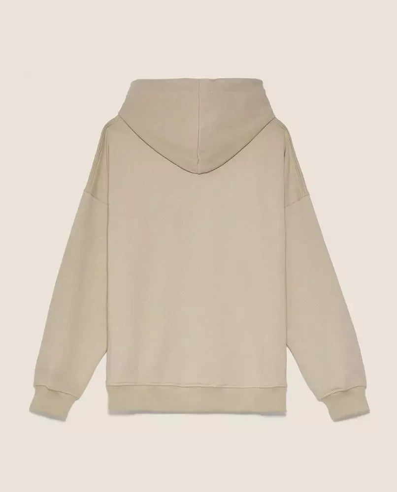 Beige Comfort Fit Italian Hoodie