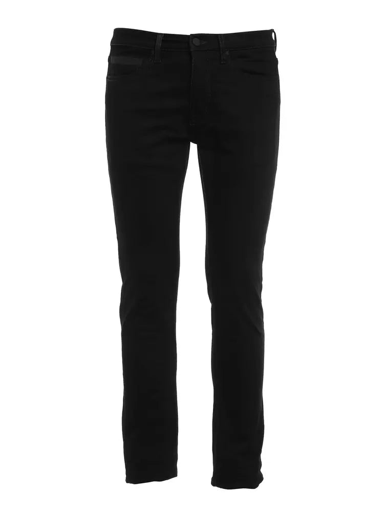 Sleek Black Skinny Jeans with Signature Detailing