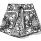 Chic Monochrome Palms Cotton Shorts
