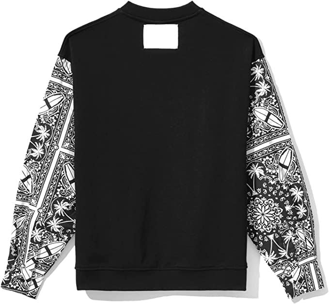 Edgy Printed Crewneck Cotton Sweatshirt