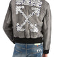 Chic Varsity Cotton Blend Snap Jacket
