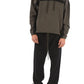 Sleek Grey Cotton Hooded Sweatshirt